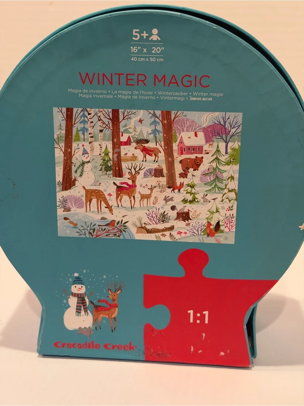 Crocodile Creek Winter Magic Floor Puzzle 60 pc